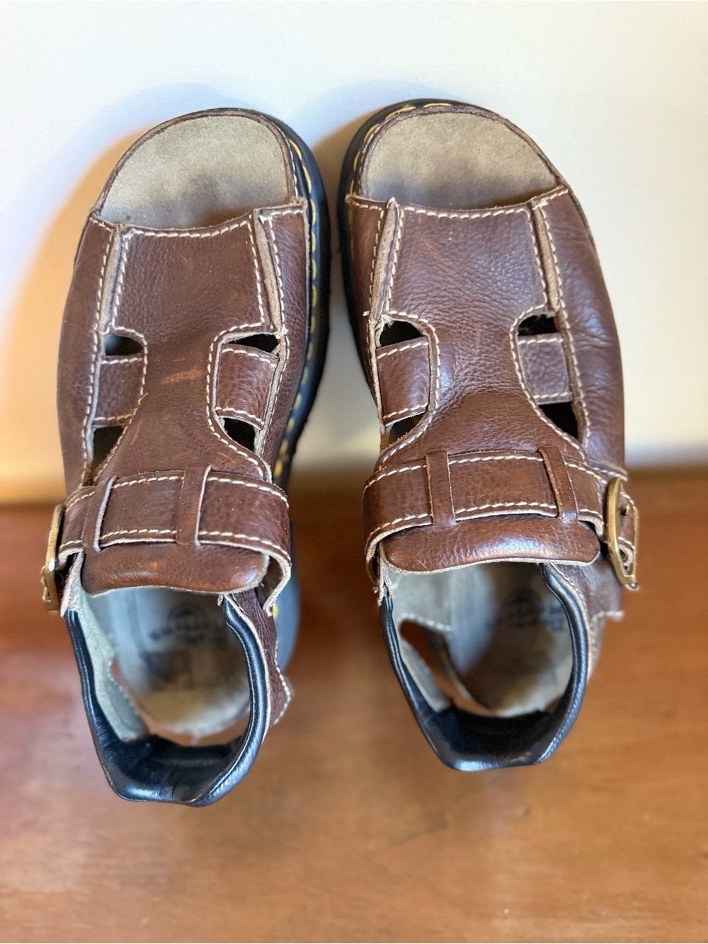 Dr Martens Brown Leather Sandals, size 12